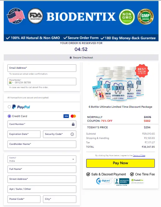 Secure Checkout Form